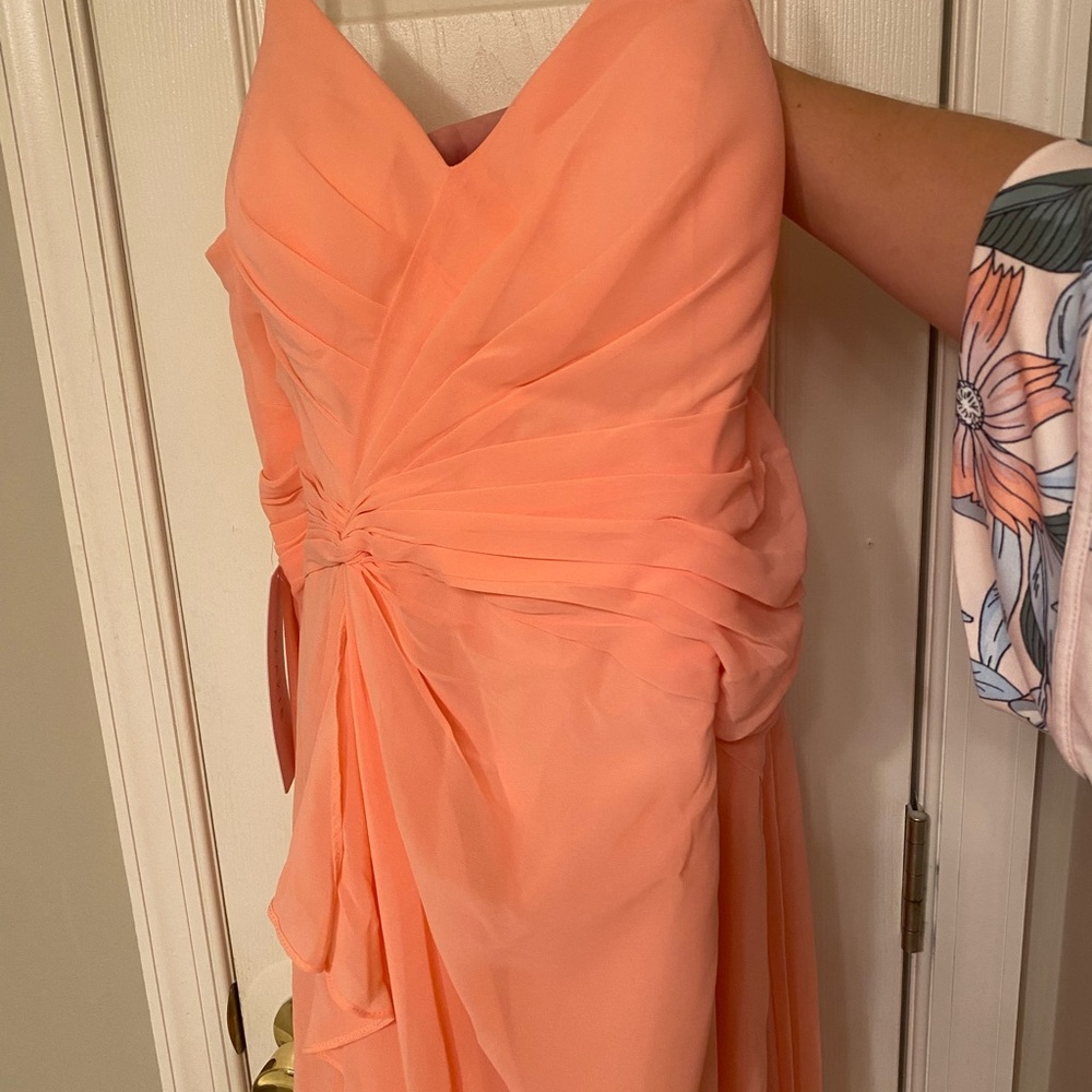 Coral Azazie gown - Picture 6 of 8